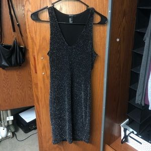 Forever 21 Black Sparkly Bodycon Dress